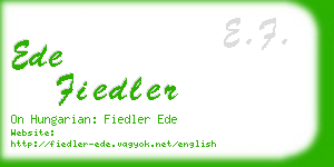ede fiedler business card
